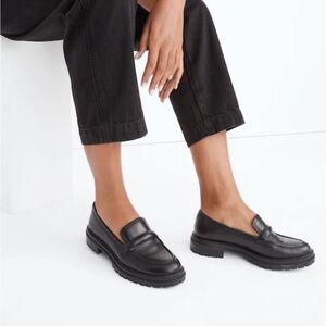 Madewell Black The Bradley Lugsole Loafer in Leather - Size 8.5